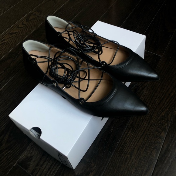 Aldo Black Alize Lace Flats - Picture 3 of 7